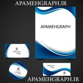 ست اداری آبی موجدار