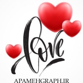 وکتور LOVE عشق
