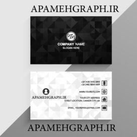 کارت ویزیت مشکی سفید