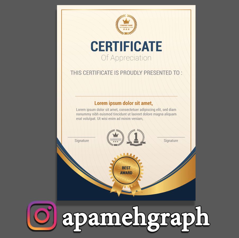 دانلود سرتیفیکیت لایه باز لوکس