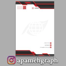 دانلود سربرگ لایه باز قرمز مشکی