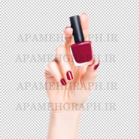 لاک قرمز در دست