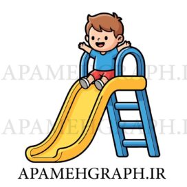 دانلود وکتور سرسره بازی کودک بچه