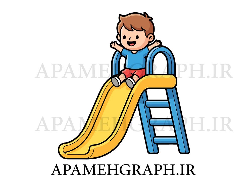 دانلود وکتور سرسره بازی کودک بچه